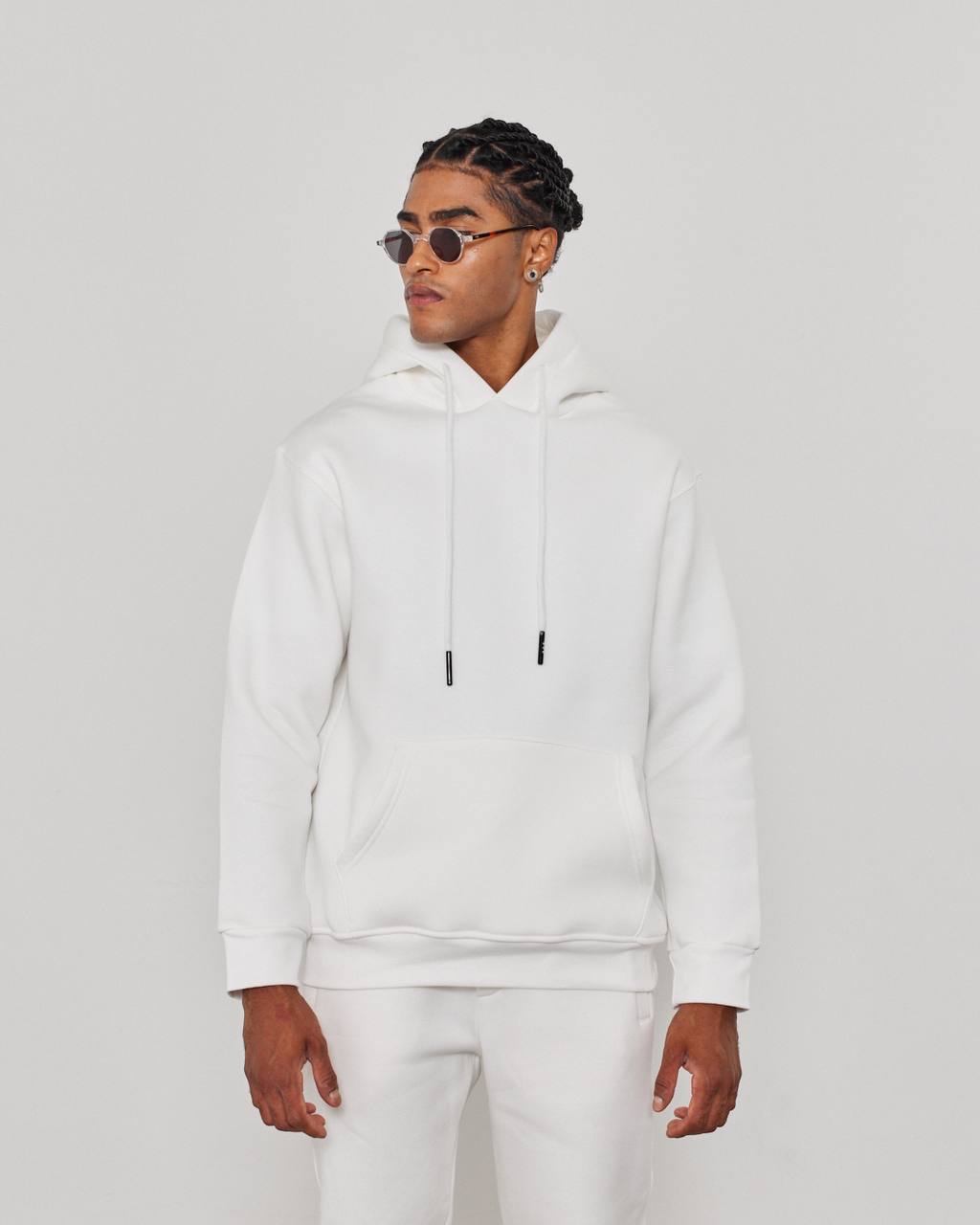 Oversized 3-Thread Hoodie Sweatpants Set